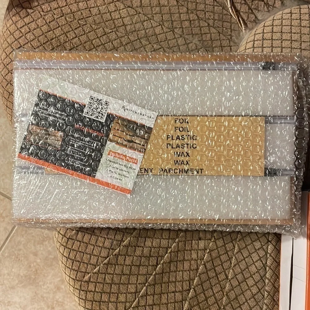 Brand New Bamboo Plastic Wrap Dispenser Cutter, 12